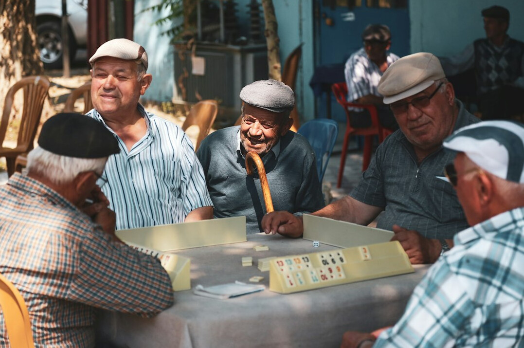 seniors playing games together