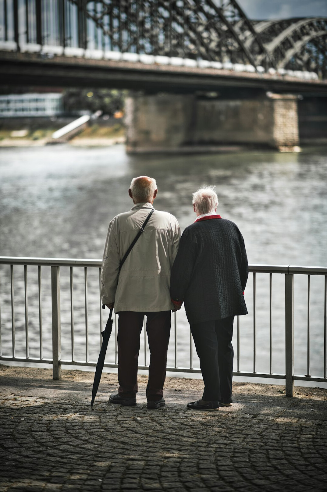 senior couple walking